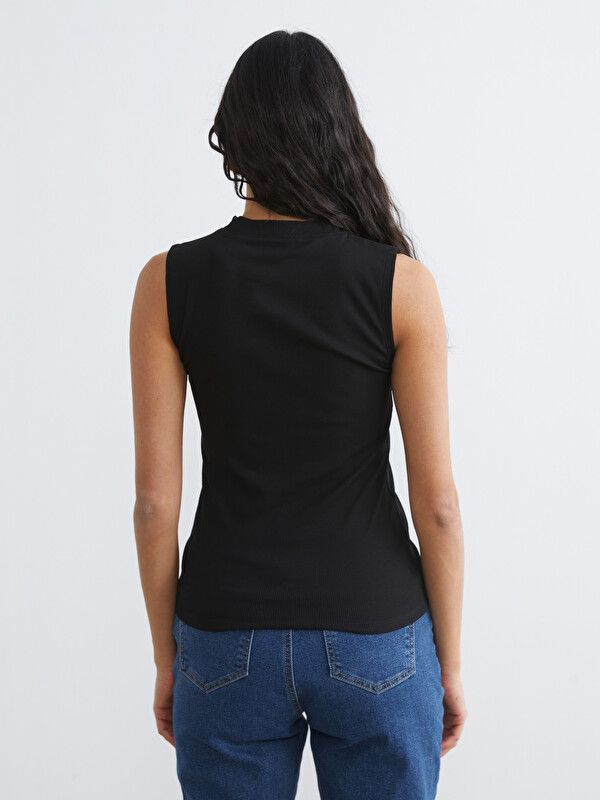 Moudda LC Waikiki - Tunique manches courtes en jersey pour Femme couleur Noir - Tunisie 4