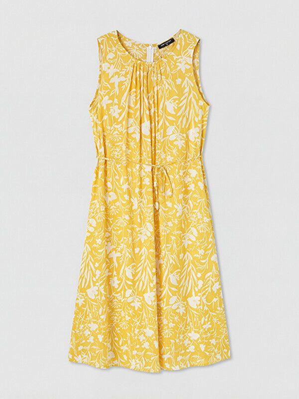 Moudda LC Waikiki - Robe maternité à manches courtes pour Femme couleur Jaune imprimé - Tunisie 1