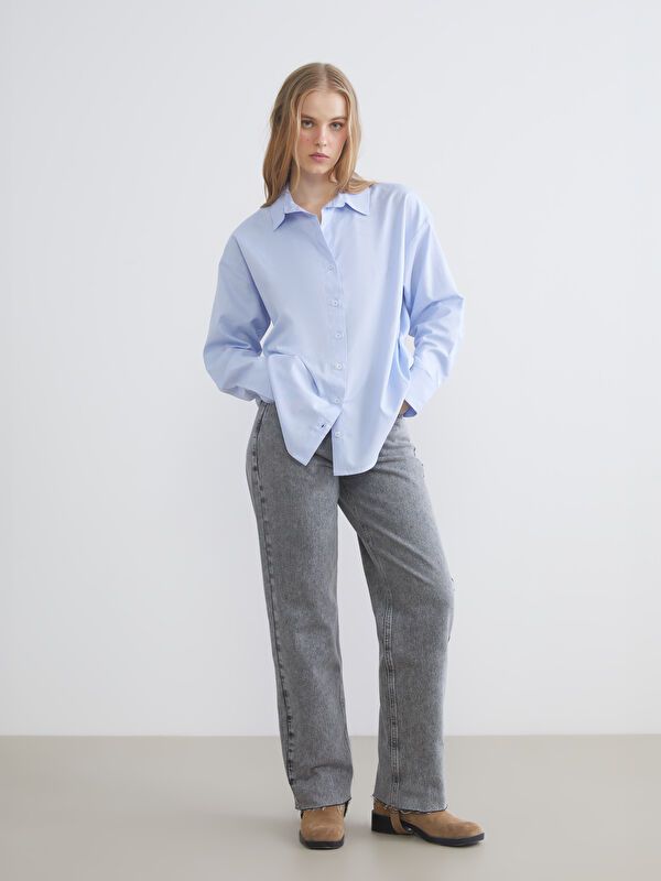 Moudda LC Waikiki - Pantalon en jean couleur Gris pour femmes - Tunisie 1