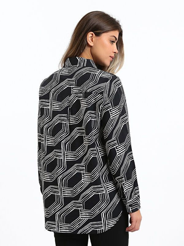 Moudda LC Waikiki - Chemise imprimée tissée cv à manches longues pour Femmes - Tunisie 5