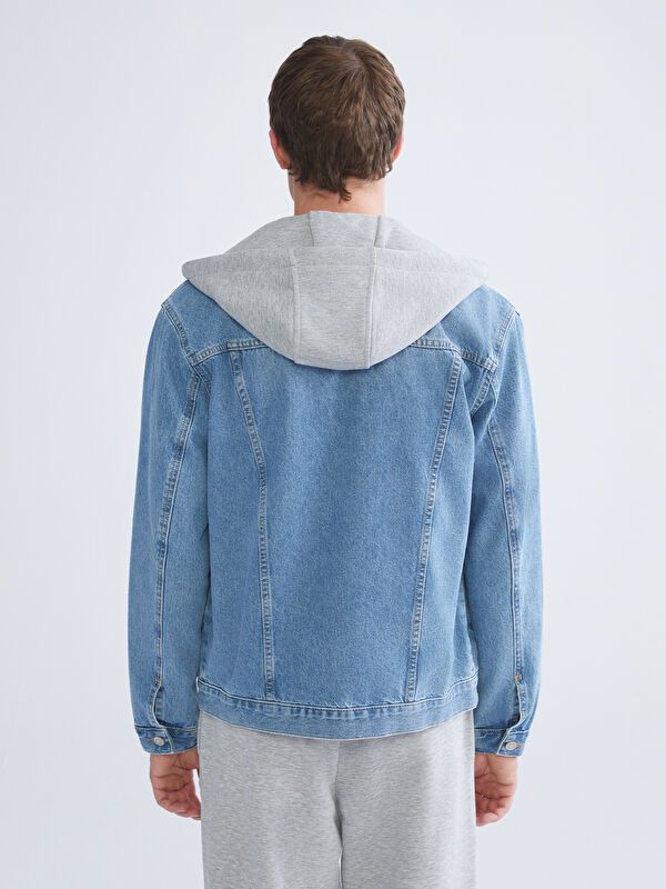 Moudda LC Waikiki - Manteau tissé en denim Homme Canne indigo clair - Tunisie 5