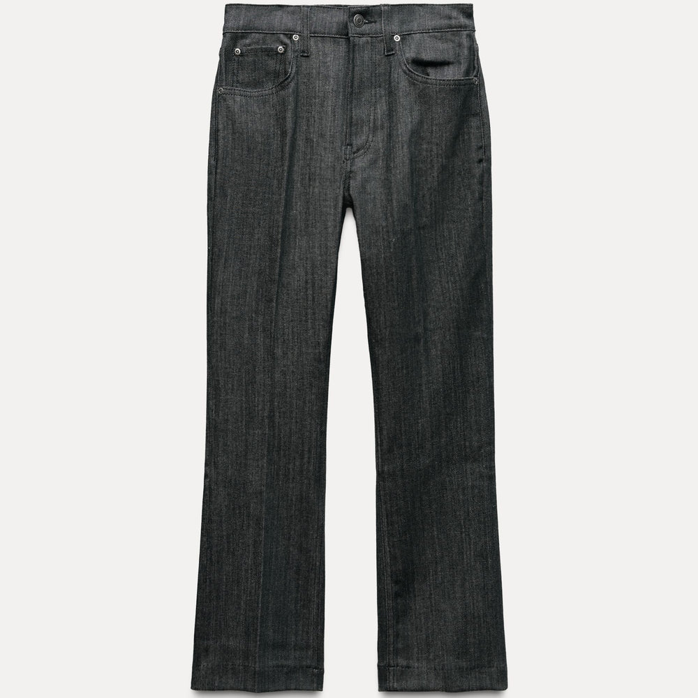 Moudda ZARA - Jean bootcut taille haute court anthracite - Tunisie 2