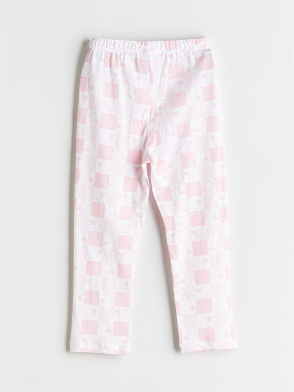 Moudda LC Waikiki - Pyjama en jersey manches longues moyen Fille Imprimé rose - Tunisie 5