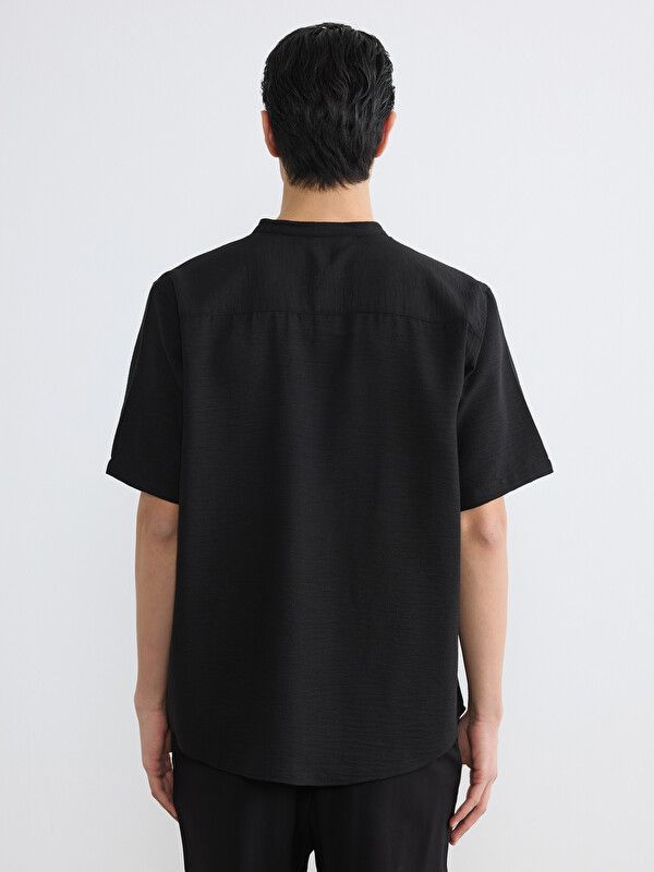 Moudda LC Waikiki - Chemise manches courtes en tissu pour Homme couleur Noir - Tunisie 4