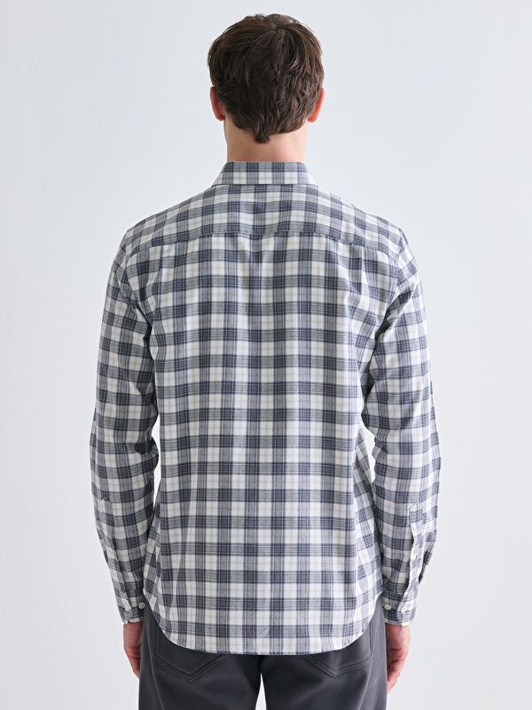 Moudda LC Waikiki - Chemise à carreaux tissée à manches longues pour Hommes - Tunisie 4