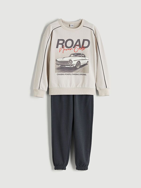 Moudda LC Waikiki - Ensemble en jersey Garçon Beige - Tunisie 1