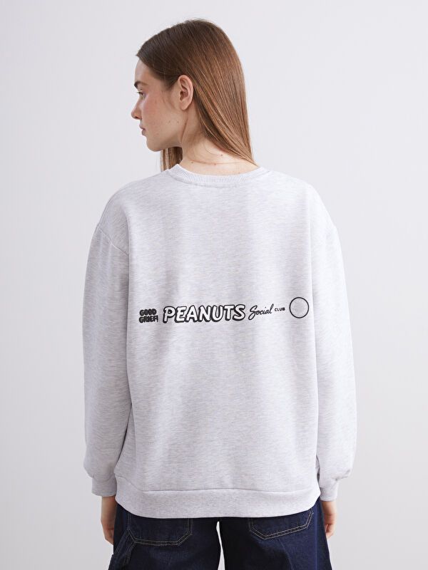 Moudda LC Waikiki - Sweatshirt en jersey sous licence Femme Mélange gris clair - Tunisie 4