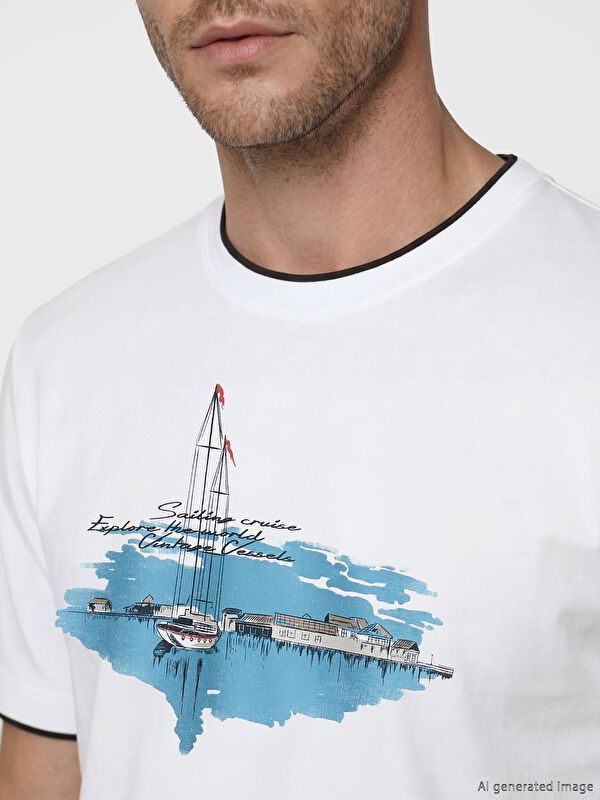 Moudda LC Waikiki - T-shirt imprimé manches courtes en jersey pour Homme - Tunisie 2