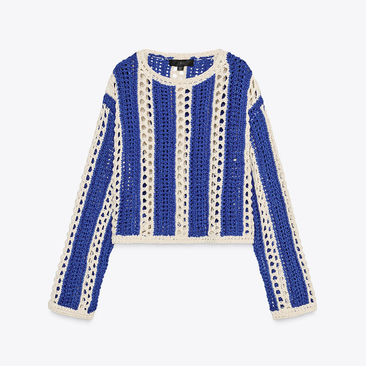 Moudda ZARA - Pull Crop - Aspect Crochet & Manches Longues - Tunisie 1