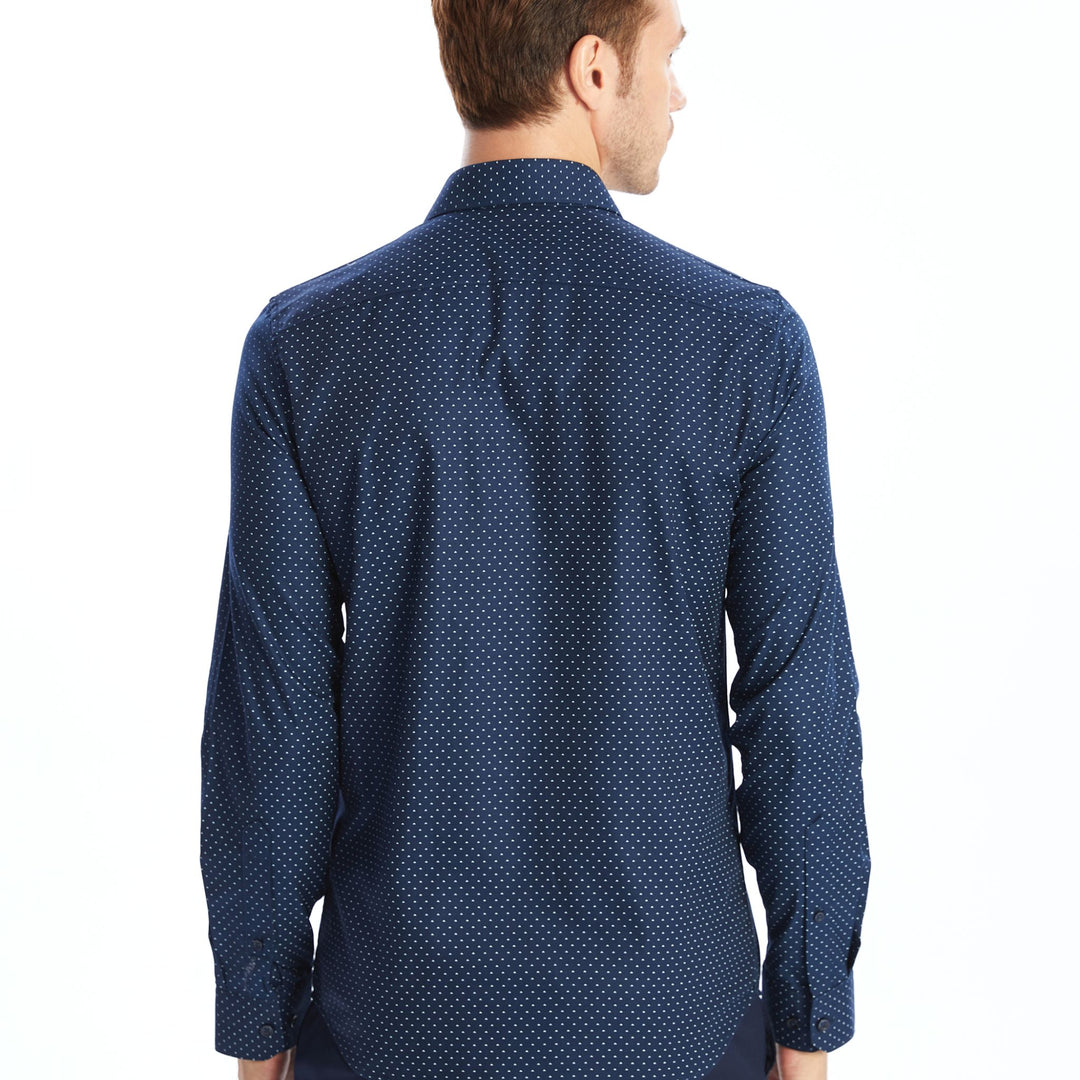 Moudda LC Waikiki - Sweatshirt jersey imprimé basique Homme Marine - Tunisie 4