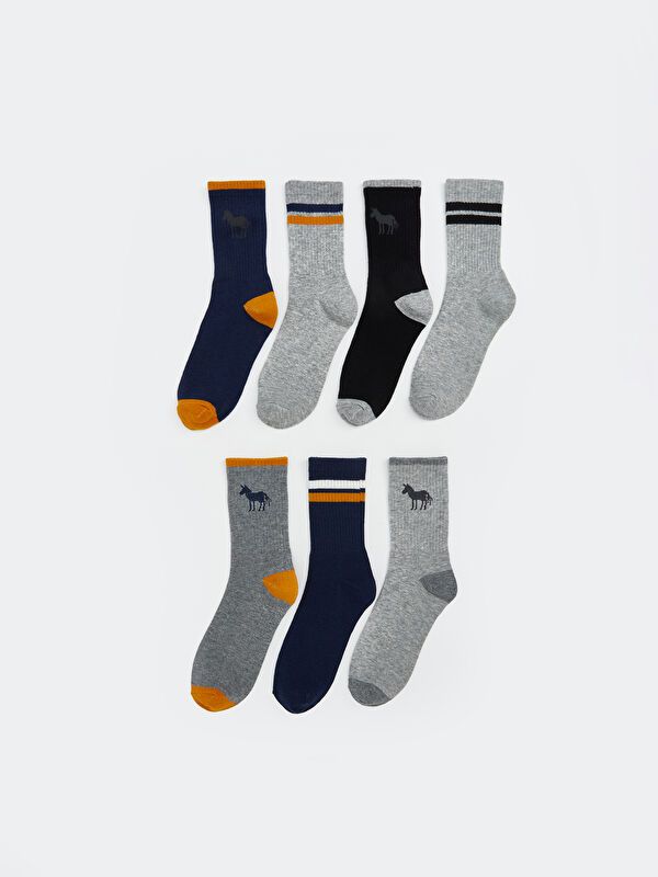 Moudda LC Waikiki - Chaussettes courtes Garçon Fil mélangé teint - Tunisie 1