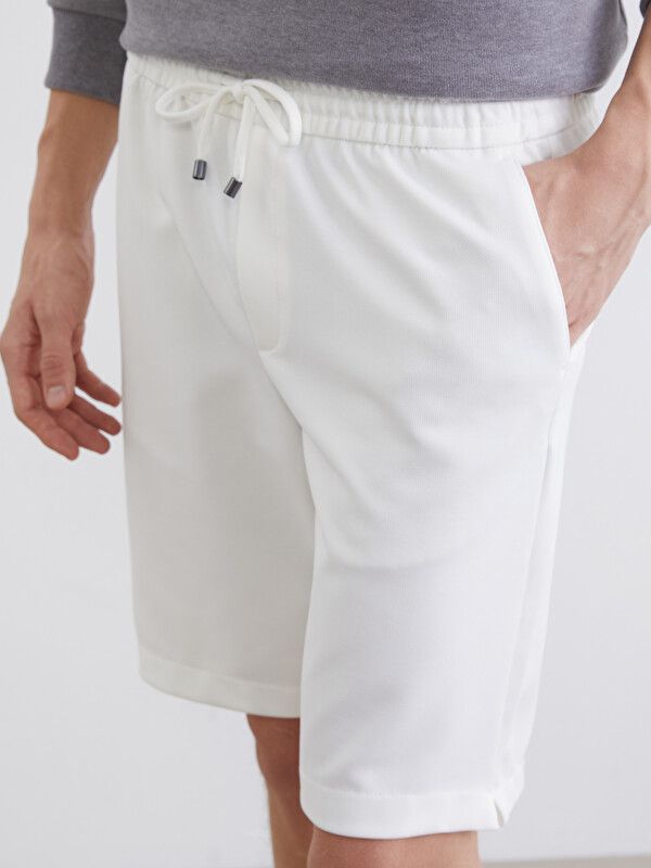 Moudda LC Waikiki - Bermuda en tissu pour Homme couleur Écru - Tunisie 3
