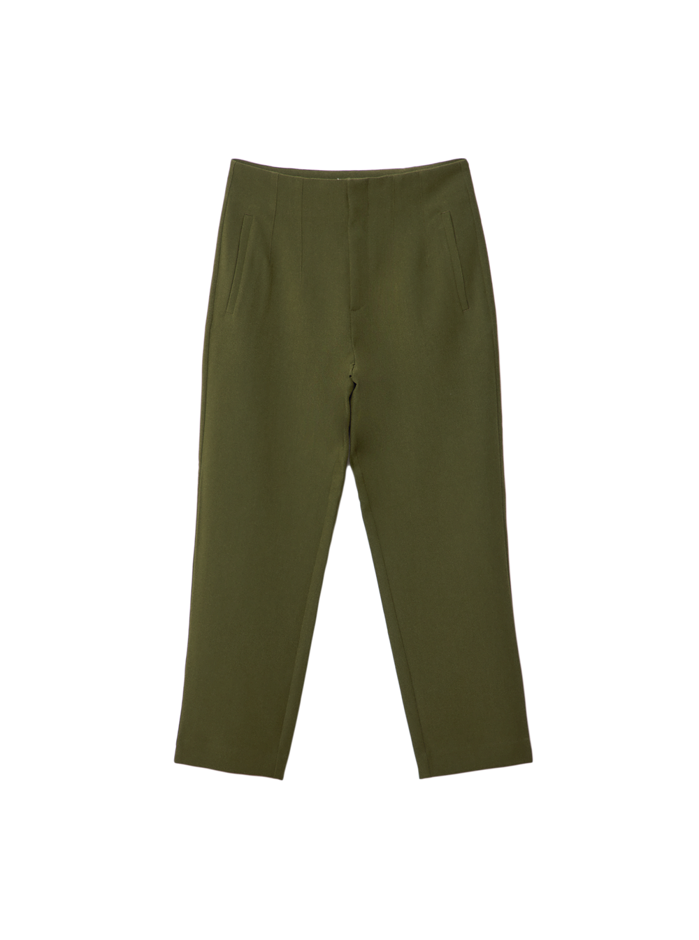 Moudda STRADIVARIUS - Pantalon de Ville Taille Haute avec Pinces Kaki - Tunisie 2