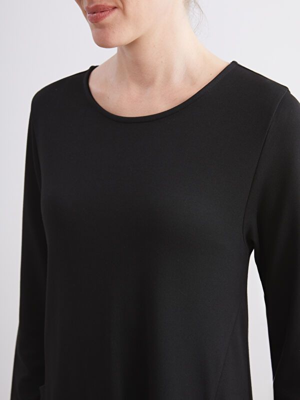 Moudda LC Waikiki - Robe jersey manches longues Femme Noir - Tunisie 3