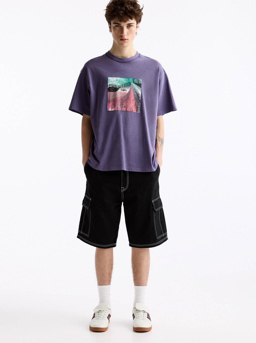 Moudda PULL & BEAR - Bermuda Cargo Coutures Contrastées - Tunisie 7