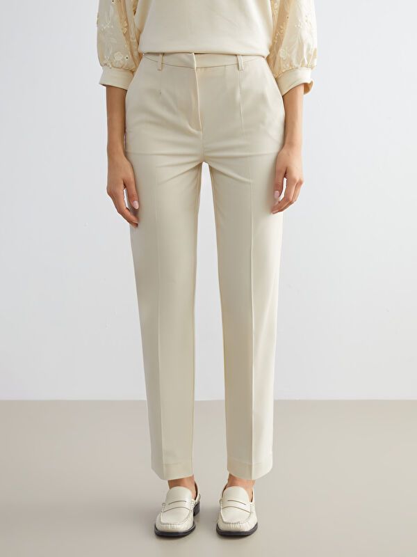 Moudda LC Waikiki - Pantalon tissé moyen Femme Ecru - Tunisie 2