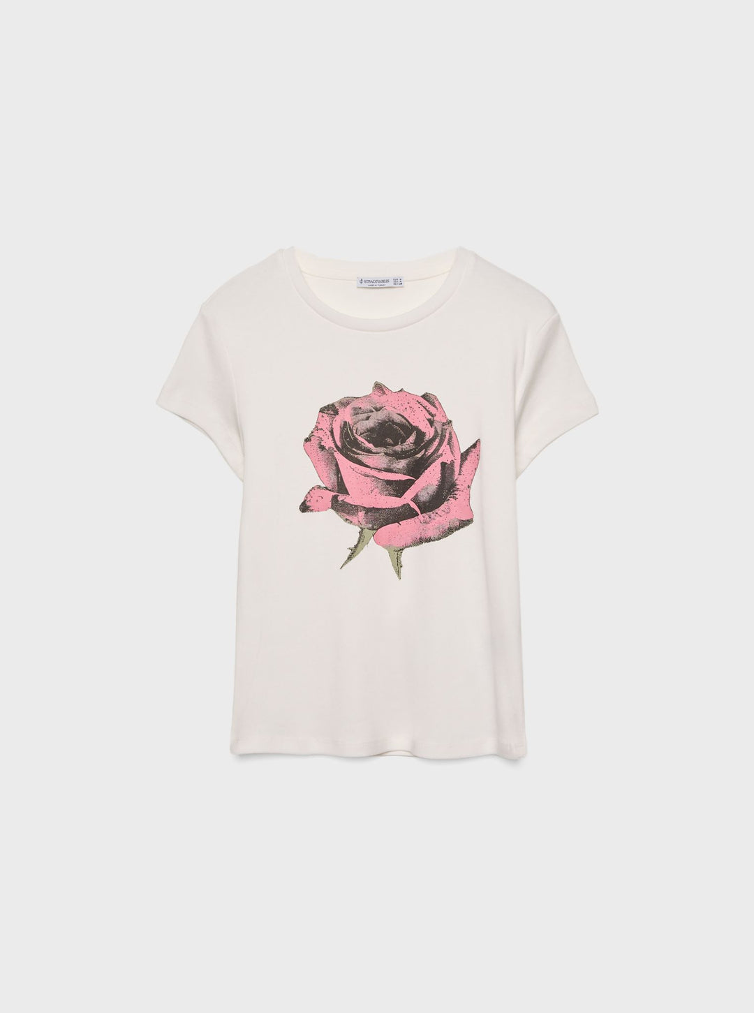 Moudda STRADIVARIUS - T-Shirt Manches courtes Imprimé Rose - Tunisie 4