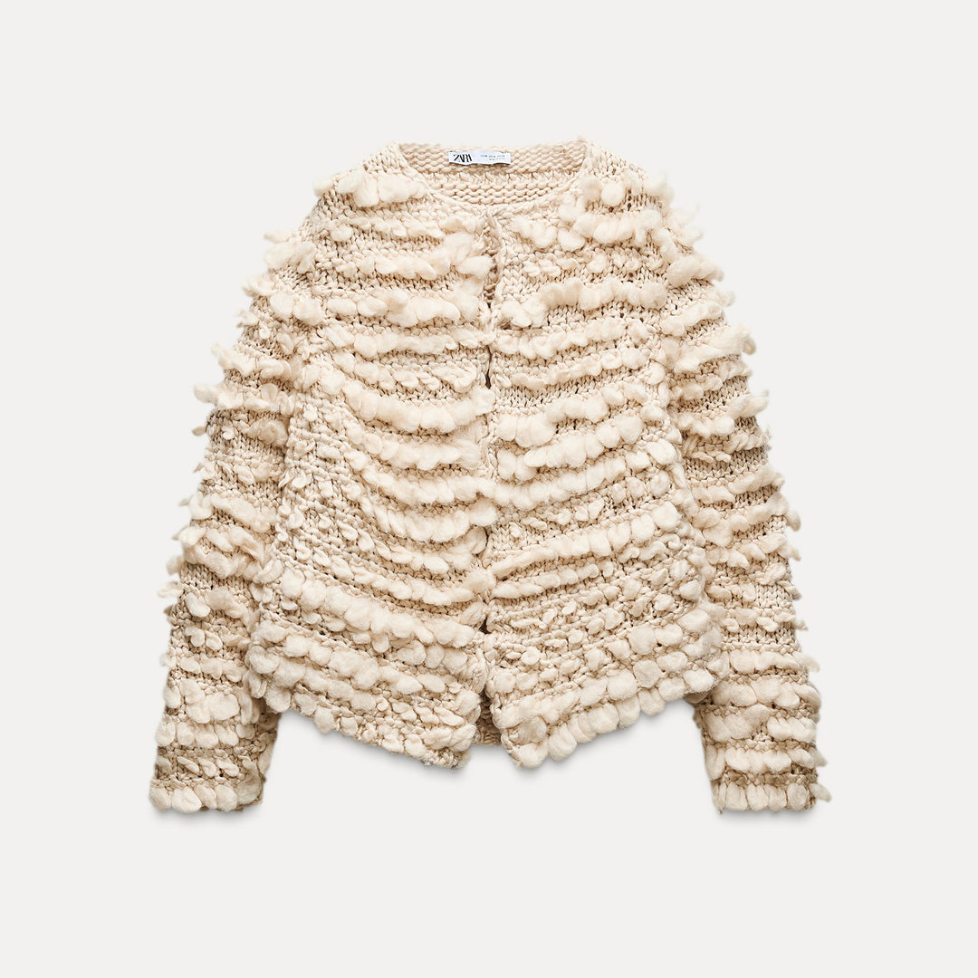 Moudda ZARA - Veste maille bouclette manches longues - Tunisie 1