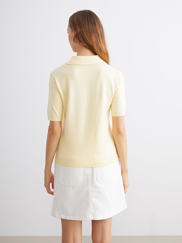 Moudda LC Waikiki - Pull tricot manches courtes Femme Jaune - Tunisie 4