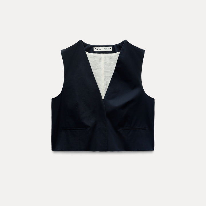 Moudda ZARA - Set gilet cintré col en V avec short - Tunisie 2