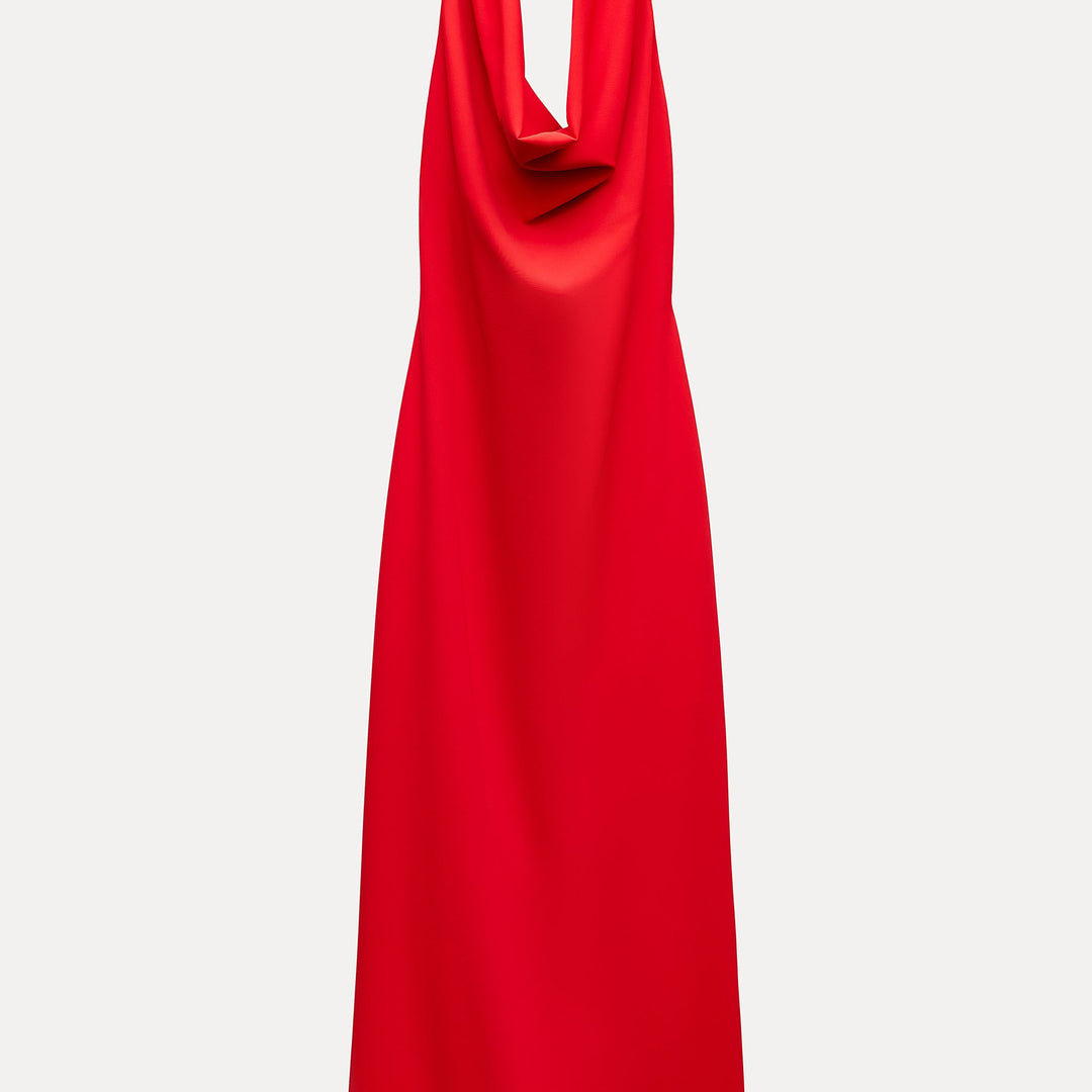 Moudda ZARA - Robe mi-longue en crêpe, col bustier - Tunisie 2