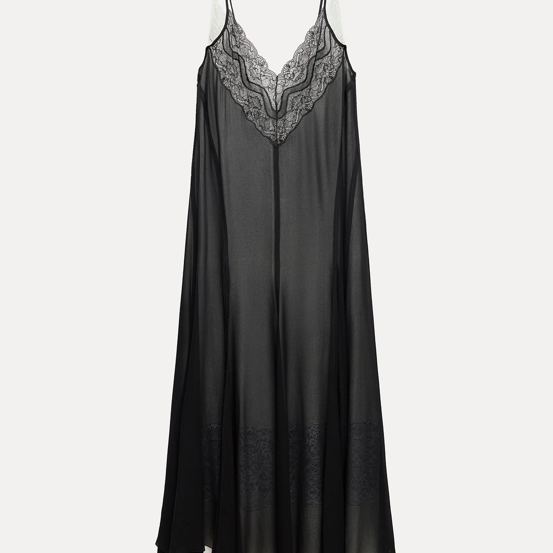 Moudda ZARA - Robe de soie combinée dentelles - Tunisie 1
