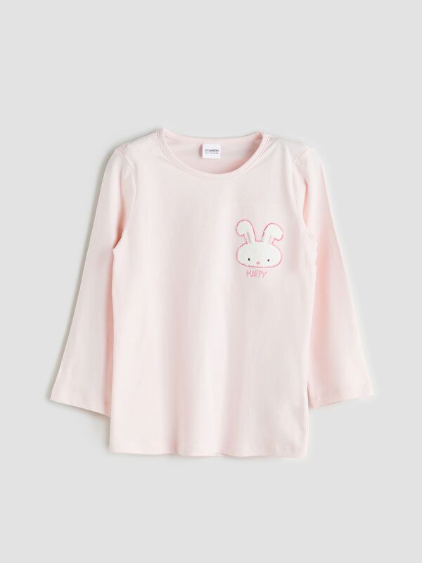 Moudda LC Waikiki - Pyjama en jersey manches longues moyen Fille Imprimé rose - Tunisie 2