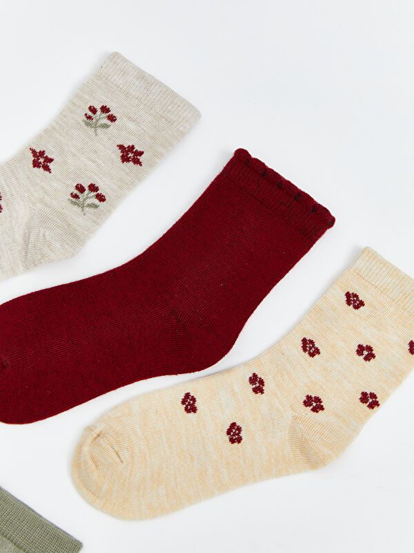 Moudda LC Waikiki - Chaussettes courtes Fille Mélange écru - Tunisie 2