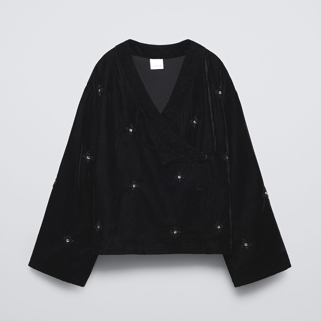 Moudda ZARA - Kimono fille en velours, broderie perles - Tunisie 1