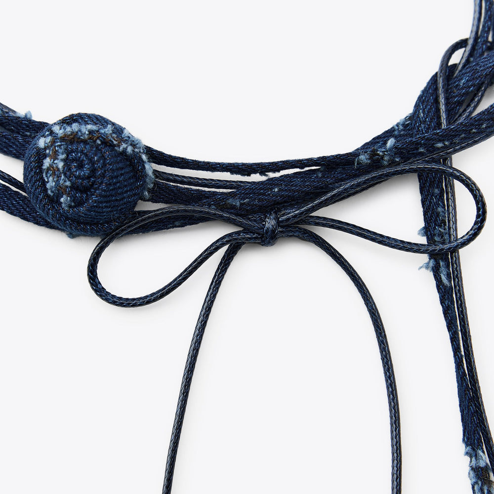 Moudda ZARA - Choker - Mini Fleur & Denim - Tunisie 2