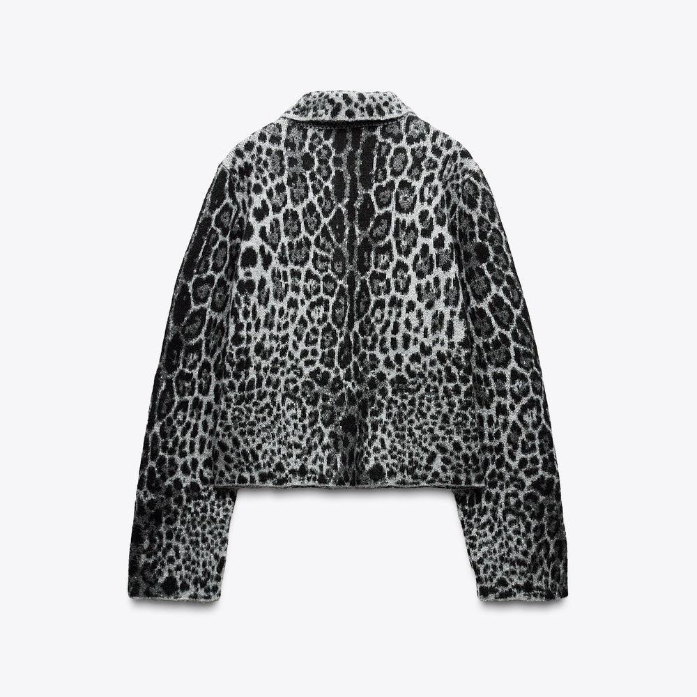 Moudda ZARA - Veste Jacquard - Imprimé Animal, Col & Poches - Tunisie 2
