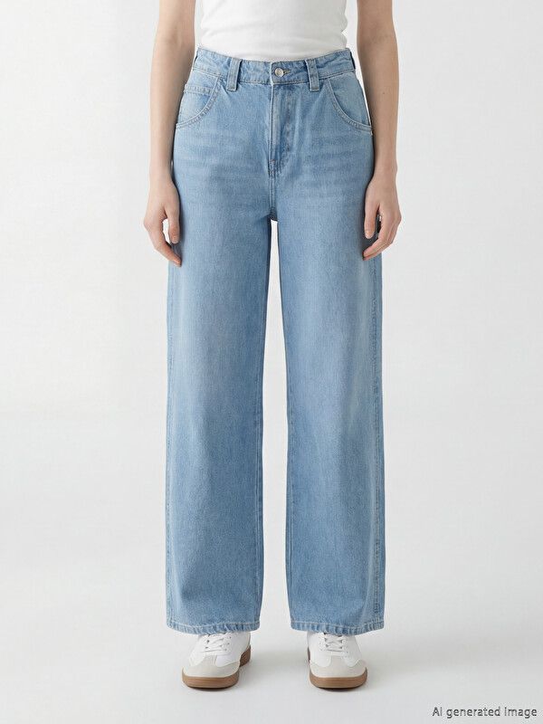 Moudda LC Waikiki - Pantalon en jean pour Femme couleur Bleu clair - Tunisie 2