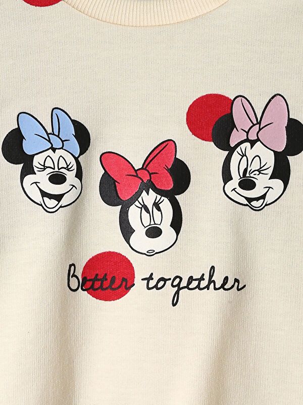 Moudda LC Waikiki - Sweatshirt en jersey sous licence Fille Imprimé écru - Tunisie 3