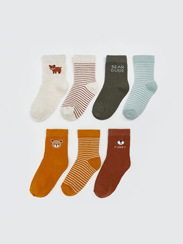 Moudda LC Waikiki - Chaussettes courtes Garçon Mélange beige - Tunisie 1