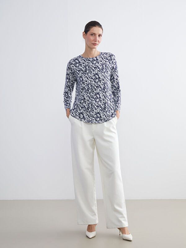 Moudda LC Waikiki - T-shirt fin à manches longues en jersey imprimé cv pour Femmes - Tunisie 2