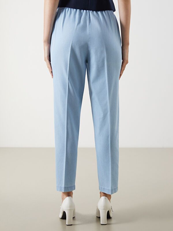 Moudda LC Waikiki - Pantalon tissé en denim Femme Canne indigo clair - Tunisie 4