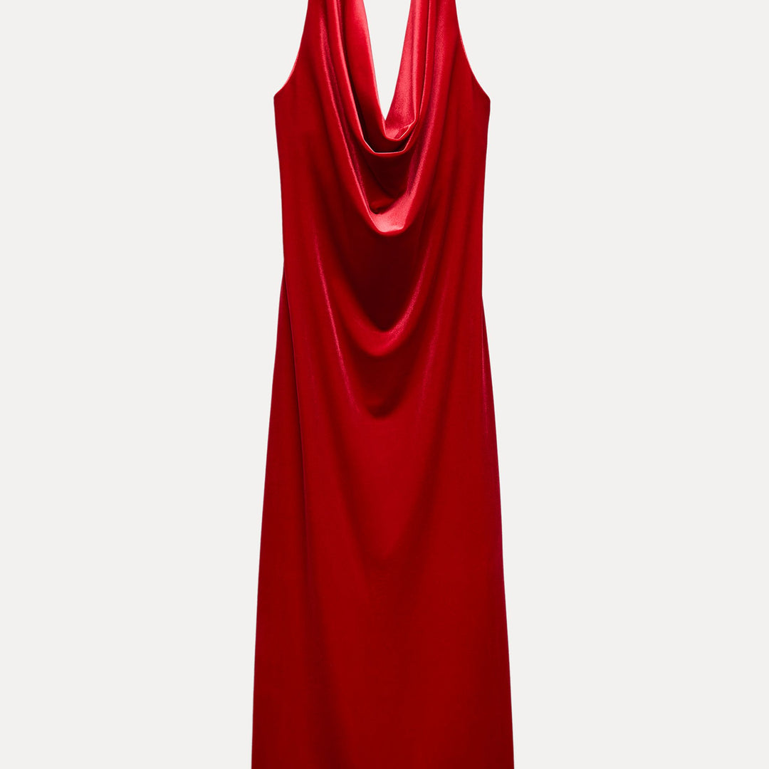 Moudda ZARA - Robe mi-longue en velours, col bustier - Tunisie 1
