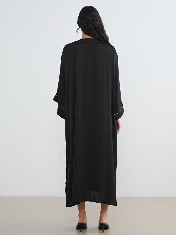 Moudda LC Waikiki - Robe manches longues en tissu pour Femme couleur Noir - Tunisie 4