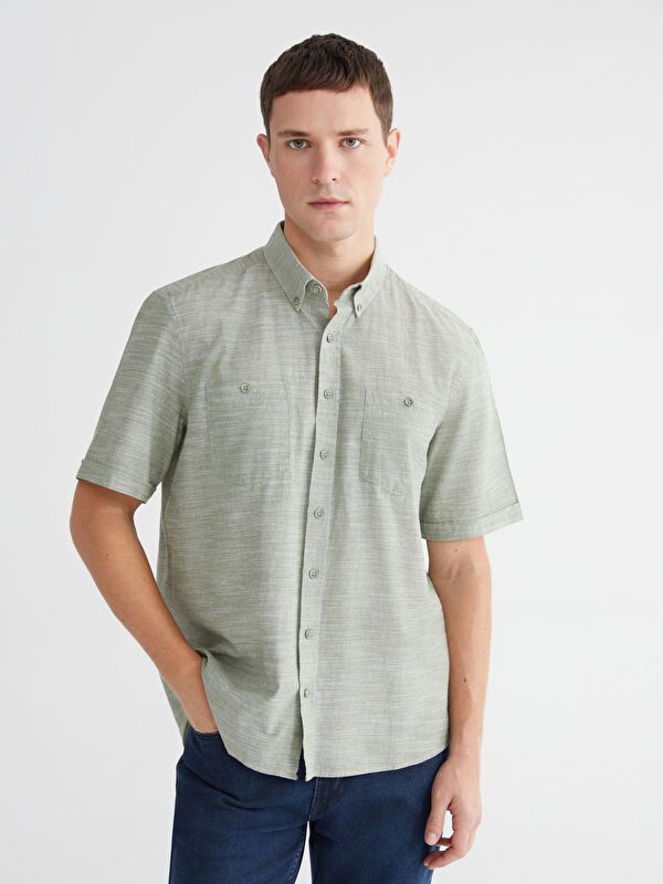 Moudda LC Waikiki - Chemise manches courtes en tissu pour Homme - Tunisie 1