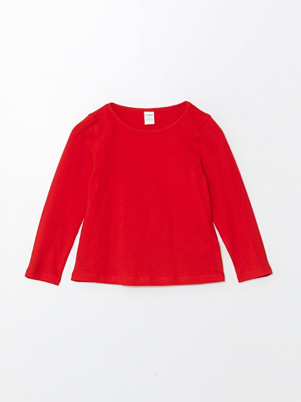 Moudda LC Waikiki - Body jersey basique manches longues Fille Rouge - Tunisie 1