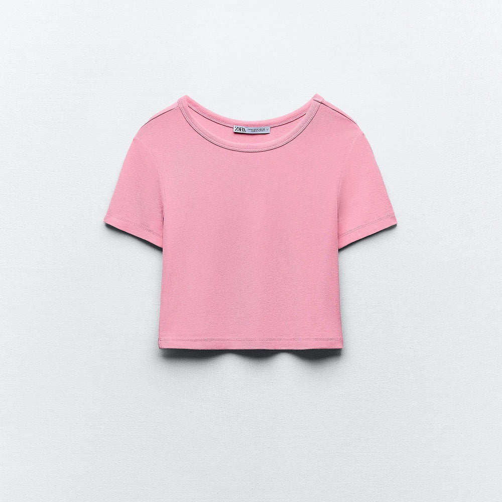 Moudda ZARA - T-shirt court en viscose, col rond - Tunisie 2