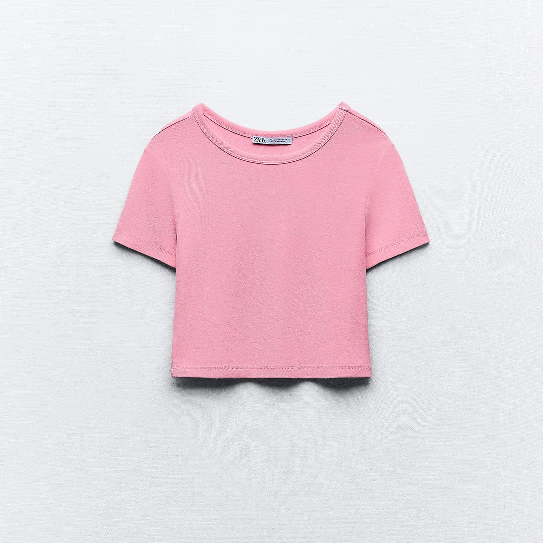 Moudda ZARA - T-shirt court en viscose, col rond - Tunisie 2
