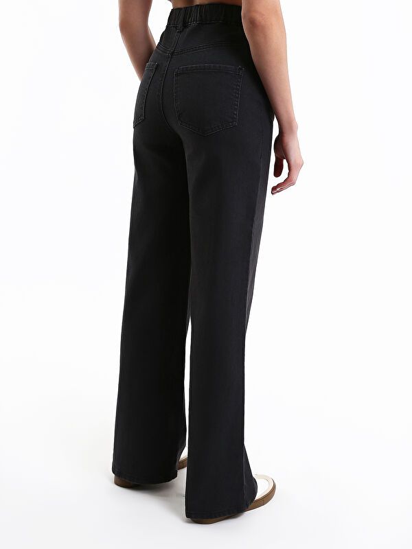 Moudda LC Waikiki - Pantalon tissé denim Femme Noir - Tunisie 5