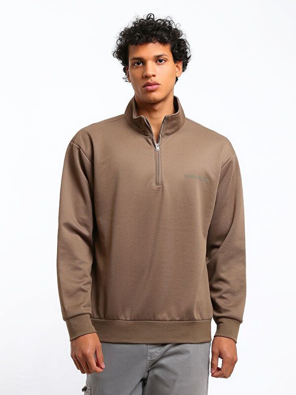 Moudda LC Waikiki - Sweatshirt en jersey couleur Marron clair pour hommes - Tunisie 1