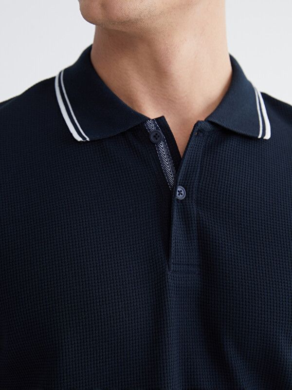 Moudda LC Waikiki - T-shirt manches courtes en jersey pour Homme couleur Bleu marine - Tunisie 3