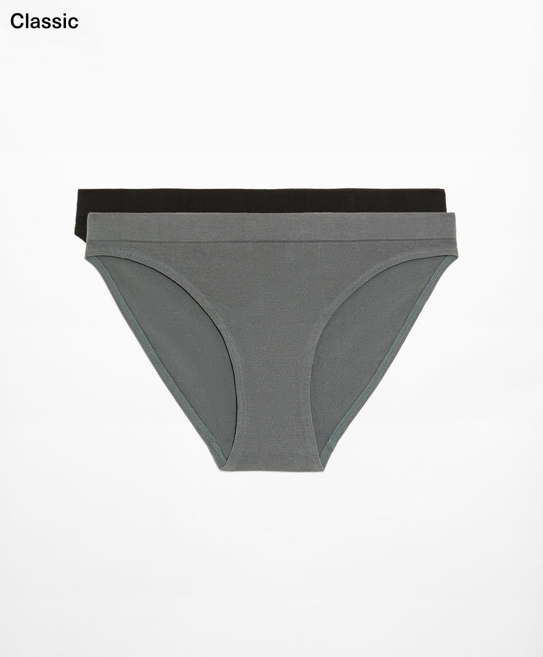 Moudda Oysho - Culotte 2D Sans Coutures Modal Logo Noir/Anthracite - Tunisie 2