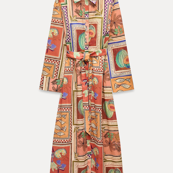 Moudda ZARA - Robe chemise mi-longue imprimée - Tunisie 1