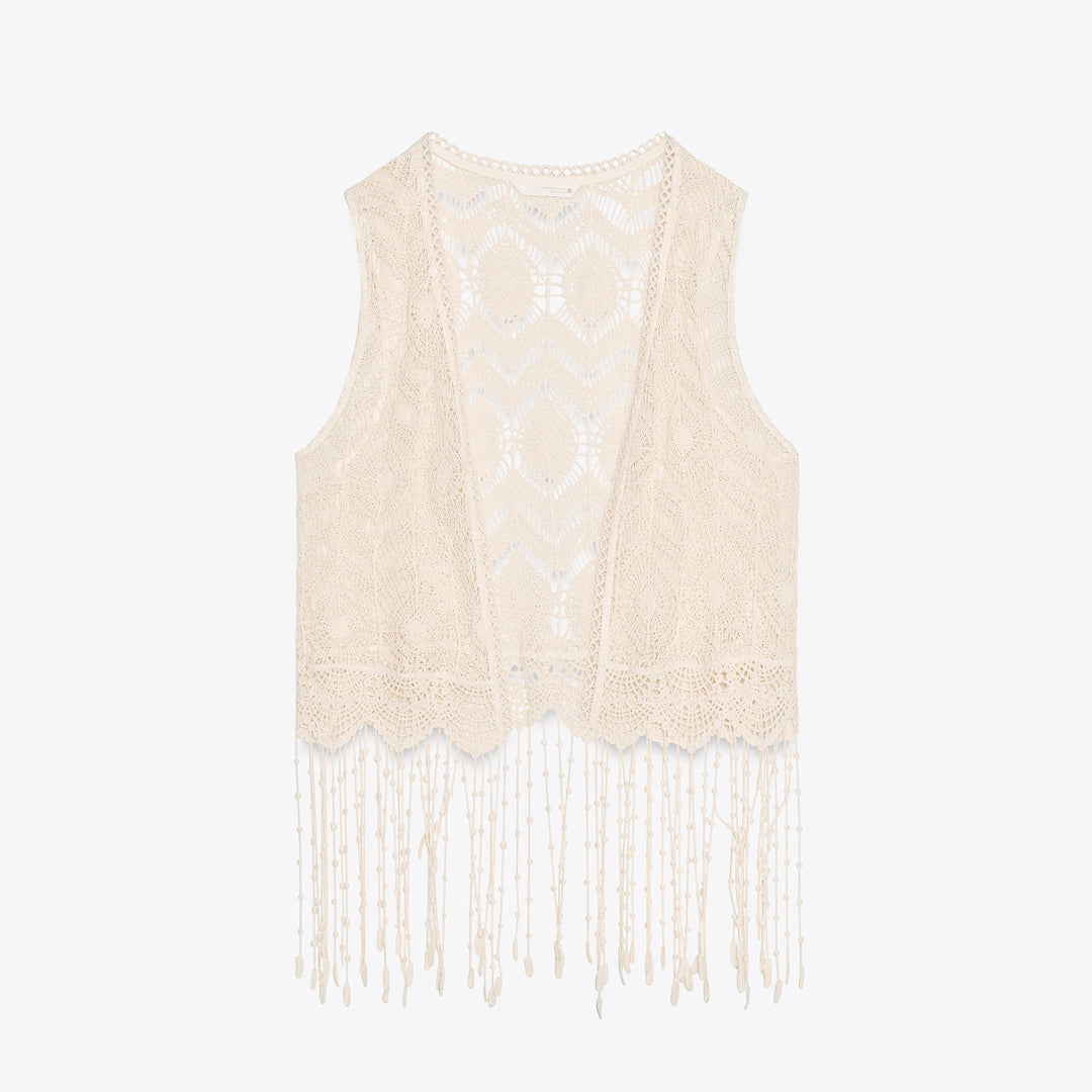 Moudda ZARA - Gilet Crochet - Franges - Tunisie 1
