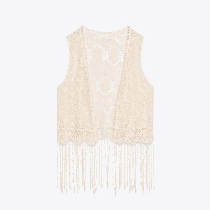 Moudda ZARA - Gilet Crochet - Franges - Tunisie 1