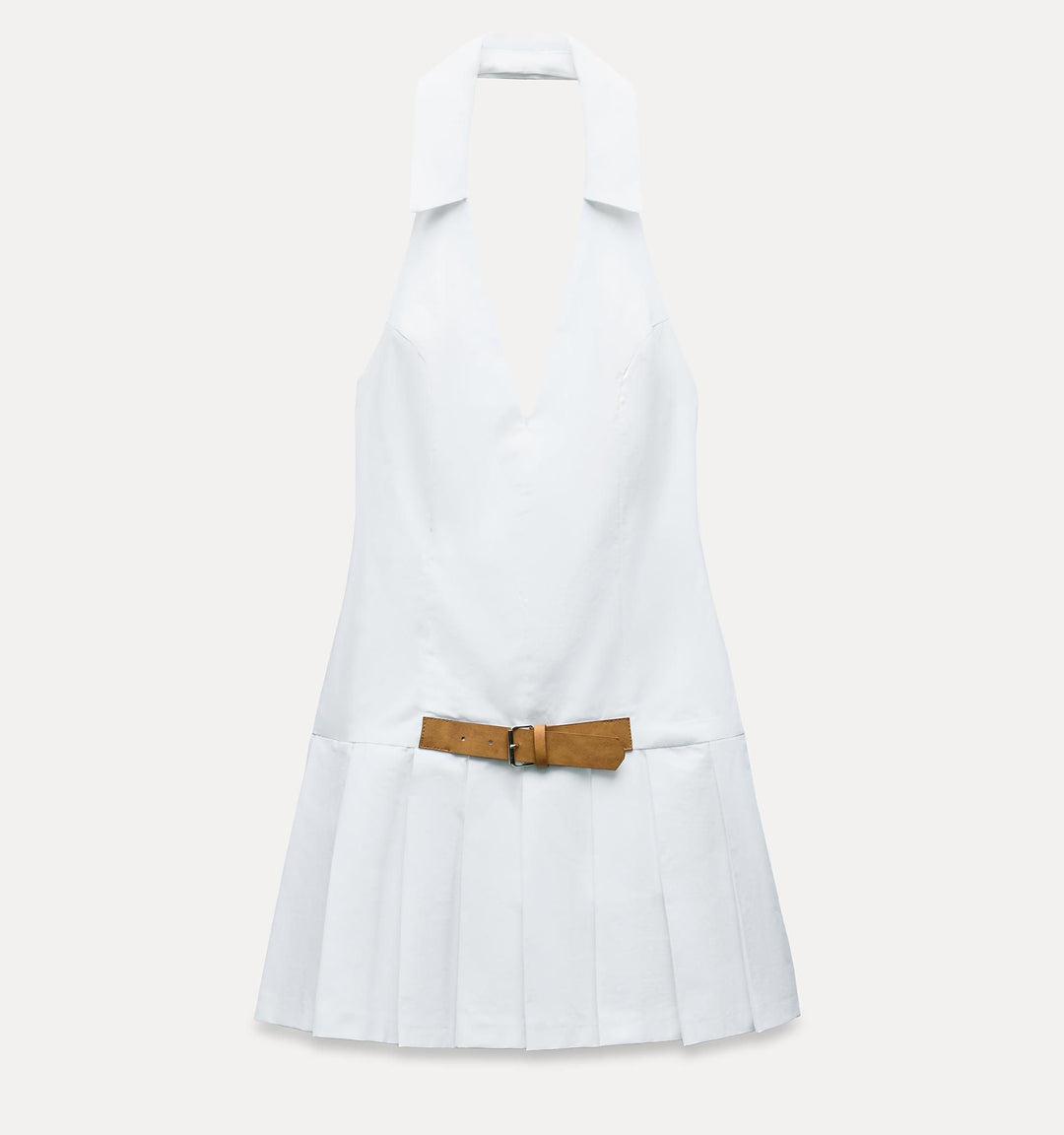 Moudda ZARA - Robe courte popeline élastique col licou chemise ceinture - Tunisie 3